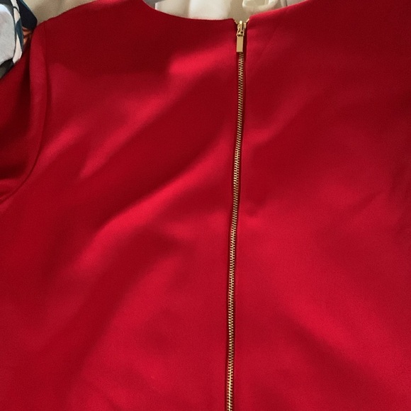 TAHARI Arthur S Levine Red V-Neckl Dress - Picture 4 of 5